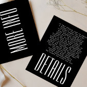 Ultra eenvoudige moderne minimalistische zwart wit informatiekaartje