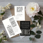 Ultra eenvoudige moderne minimalistische zwart wit kaart