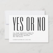 Ultra eenvoudige moderne QR CODE bruiloft website RSVP Kaartje (Voorkant)