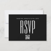 Ultra eenvoudige moderne QR CODE bruiloft website RSVP Kaartje (Achterkant)