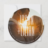 ULTRA EENVOUDIGE VETTE NAMEN FOTO RONDE QR-CODE RS SAVE THE DATE (Voorkant)