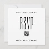 ULTRA EENVOUDIGE VETTE NAMEN FOTO VIERKANT QR CODE SAVE THE DATE (Achterkant)