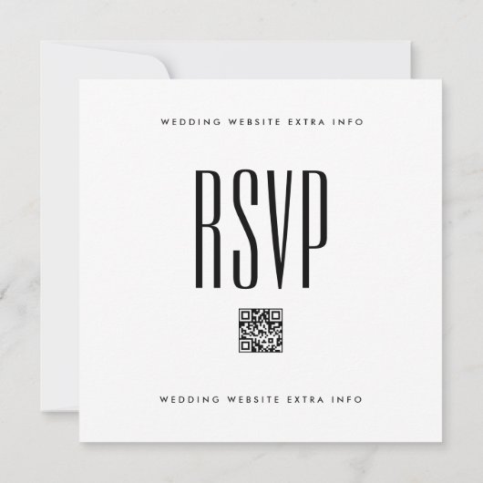 ULTRA EENVOUDIGE VETTE NAMEN FOTO VIERKANT QR CODE SAVE THE DATE (Achterkant)