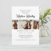 Ultra Elegant 5 Foto Chic Afstuderen Invitation Kaart (Staand voorkant)