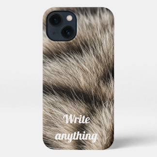 Ultra Fuzzy Cat textuur telefoonhoesje – Cozy-Core iPhone 13 Hoesje