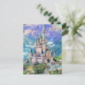 Ultra Gedetailleerde whimsical Fairytale Castle Tr Feestdagenkaart (Staand voorkant)
