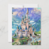 Ultra Gedetailleerde whimsical Fairytale Castle Tr Feestdagenkaart (Voorkant)