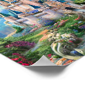 Ultra Gedetailleerde whimsical Fairytale Castle Tr Poster (Hoek)