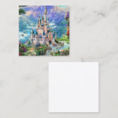 Ultra Gedetailleerde whimsical Fairytale Castle Tr Vierkante Visitekaartje (Voorkant / Achterkant)
