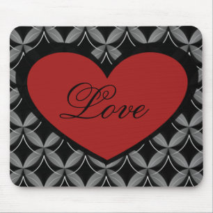 Ultra Glam Heart Mousepad, Red Muismat