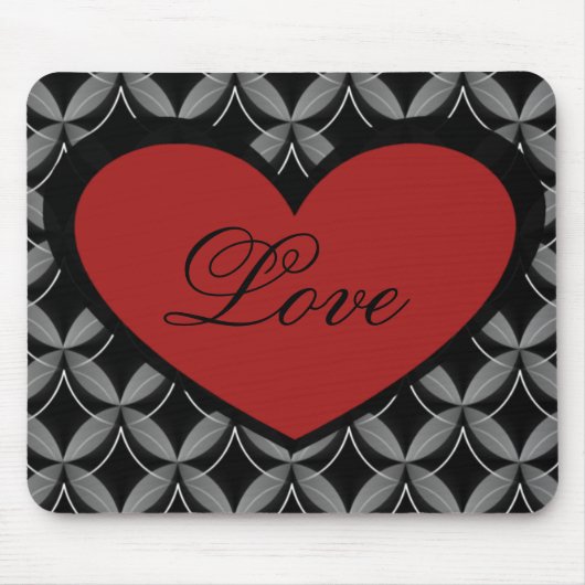 Ultra Glam Heart Mousepad, Red Muismat (Voorkant)