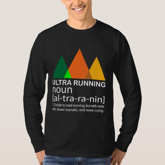 Ultra hardlopen grappige marathonloper definitie G T-shirt (Voorkant)