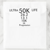 ultra hardlopen rechthoekige sticker (Tas)