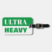Ultra heavy koffer reizen bagagelabel met bandje (Voorkant horizontaal)
