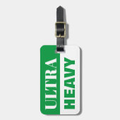 Ultra heavy koffer reizen bagagelabel met bandje (Voorkant verticaal)