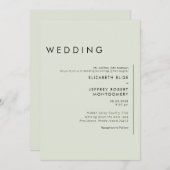 Ultra Hedendaagse Wijze Bruiloft Kaart (Voorkant / Achterkant)