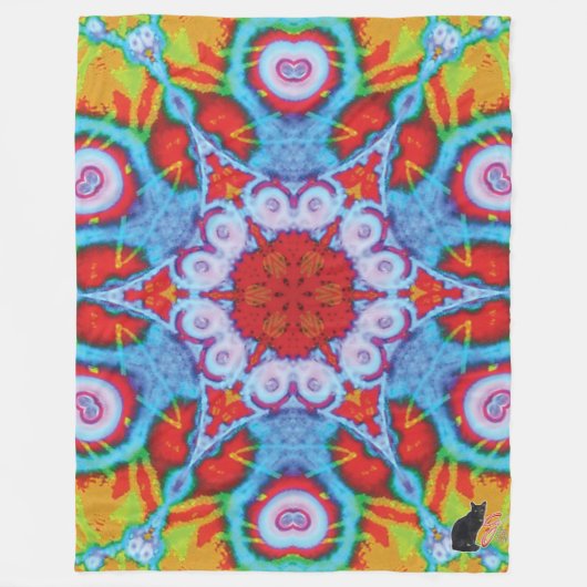Ultra Kaleidoscope Fleece Blanket Deken (Voorkant)