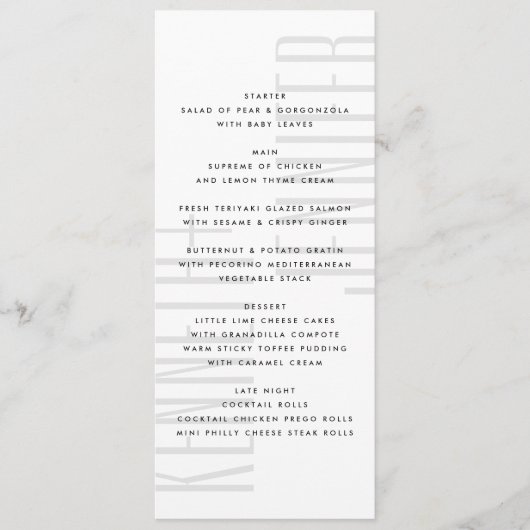 Ultra LET'S EAT Moderne minimalistische gedetaille Menu (Voorkant)