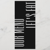 Ultra LET'S EAT Moderne minimalistische gedetaille Menu (Achterkant)