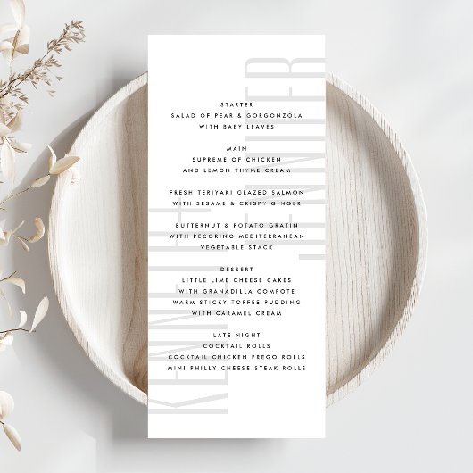Ultra LET'S EAT Moderne minimalistische gedetaille Menu