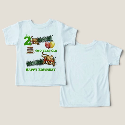 Ultra Leuke Leopard Safari Verjaardag Uitnodiginge (Ontwerp Voorkant & Achterkant)