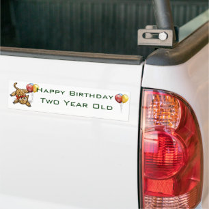 Ultra Leuke Leopard Safari Verjaardag Uitnodiginge Bumpersticker