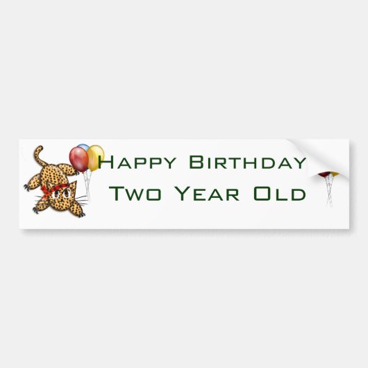 Ultra Leuke Leopard Safari Verjaardag Uitnodiginge Bumpersticker (Voorkant)
