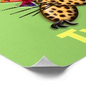 Ultra Leuke Leopard Safari Verjaardag Uitnodiginge Poster (Hoek)