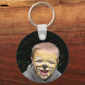 Ultra Leuke Leopard Safari Verjaardag Uitnodiginge Sleutelhanger (Achterkant)