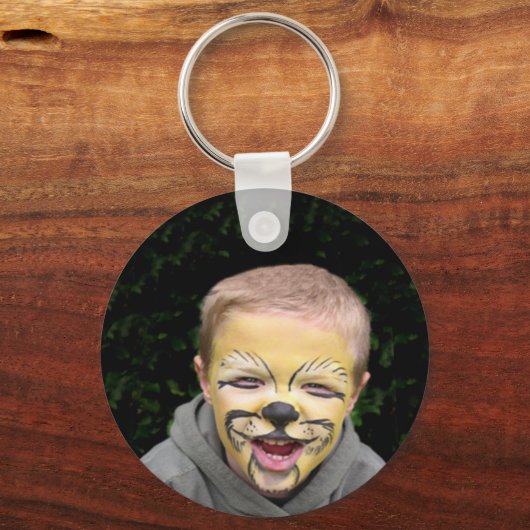 Ultra Leuke Leopard Safari Verjaardag Uitnodiginge Sleutelhanger (Achterkant)