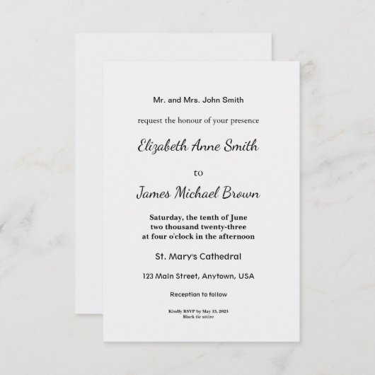 Ultra Light Gray Minimal Background Informatiekaartje (Voorkant / Achterkant)