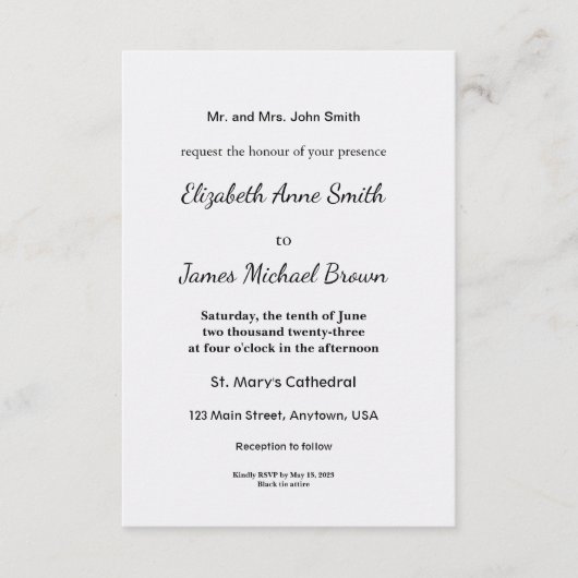 Ultra Light Gray Minimal Background Informatiekaartje (Voorkant)