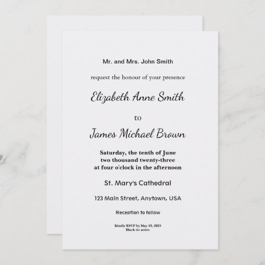 Ultra Light Gray Minimal Background Save The Date (Voorkant / Achterkant)