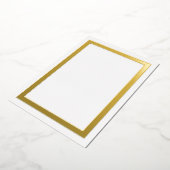 Ultra Luxe Dikke Goud Folie Rand Karton Uitnodiging (Gedraaid)