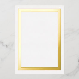 Ultra Luxe Dikke Gouden Folie Rand Karton Uitnodiging