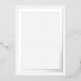 Ultra Luxe Dikke Zilver Folie Rand Karton Uitnodiging