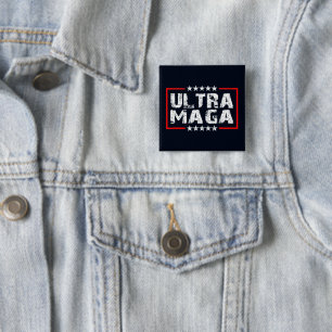 Ultra MAGA   2024 Republikeinen voor President Gru Vierkante Button 5,1 Cm