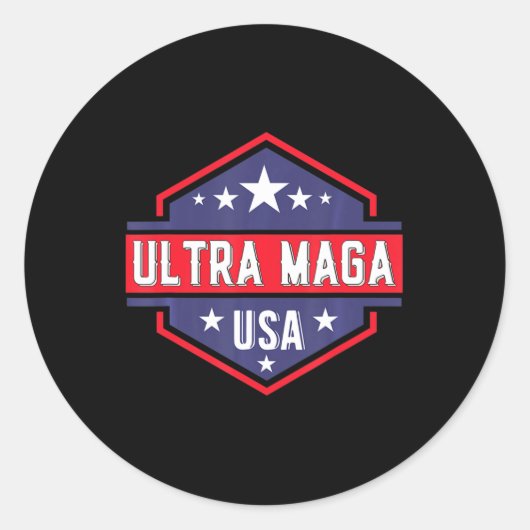 Ultra MAGA 47 Ronde Sticker (Voorkant)