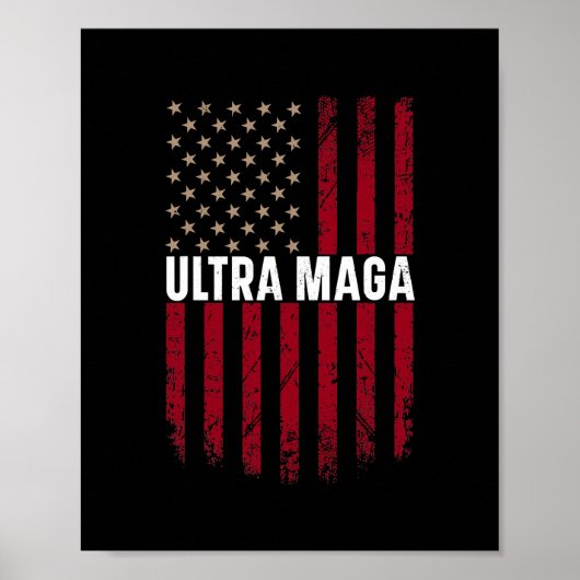 Ultra MAGA American Flag Lover-cadeautjes Poster (Voorkant)