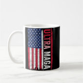 ULTRA MAGA American Flag Patriotic Agenda   Koffiemok (Links)