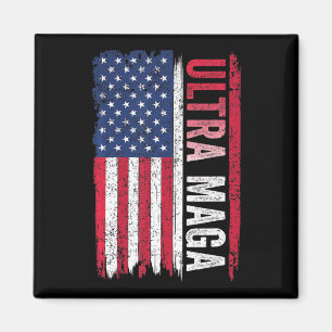 ULTRA MAGA American Flag Patriotic Agenda Magneet