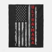 Ultra MAGA  Amerikaanse vlag Ultra MAGA Fleece Deken (Voorkant)