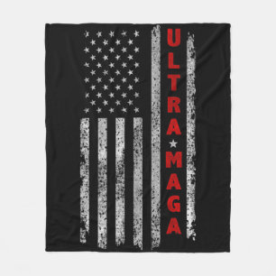 Ultra MAGA Amerikaanse vlag Ultra MAGA Fleece Deken