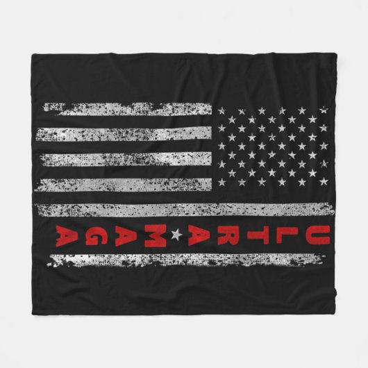 Ultra MAGA  Amerikaanse vlag Ultra MAGA Fleece Deken (Voorkant (Horizontaal))