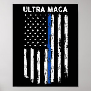 Ultra Maga Amerikaanse vlag Ultra Maga Poster