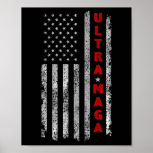 Ultra MAGA  Amerikaanse vlag Ultra MAGA Poster