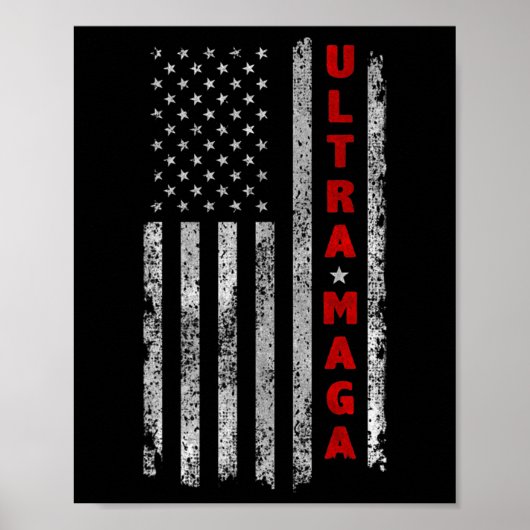 Ultra MAGA  Amerikaanse vlag Ultra MAGA Poster (Voorkant)