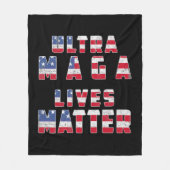Ultra Maga Donald Trump Joe Biden Republican Ameri Fleece Deken (Voorkant)