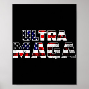 Ultra Maga Donald Trump Joe Biden Republican Ameri Poster