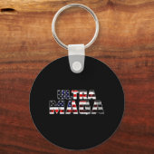 Ultra Maga Donald Trump Joe Biden Republican Ameri Sleutelhanger (Voorkant)